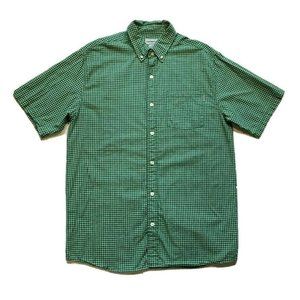 Carhartt Gingham Checks Button‎ Down Shirt Short Sleeve Lightweight Green L NWOT